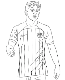 Gavi coloring page soccer players
