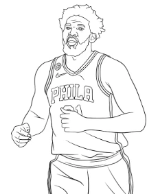 Joel Embiid coloring pages NBA