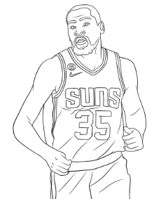 Kevin Durant coloring page to print
