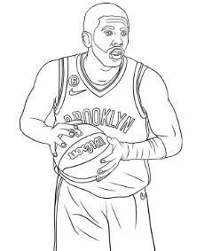 Kyrie Irving coloring sheet basketball player