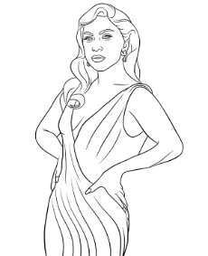 Singer Lady Gaga coloring page to print