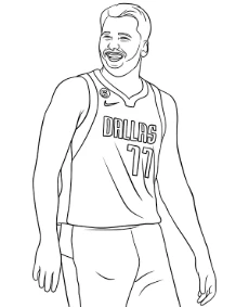 Luka Doncic coloring pages Dallas Mavericks