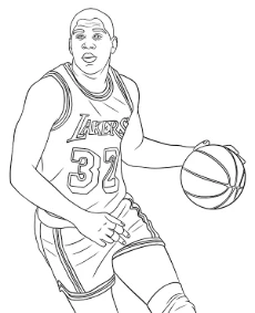 Coloring page of Magic Johnson
