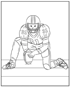NFL game coloring sheet for kids