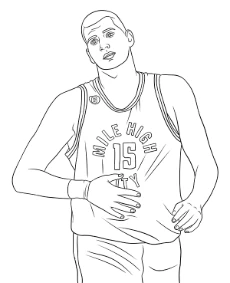 NBA player coloring page Nikola Jokic