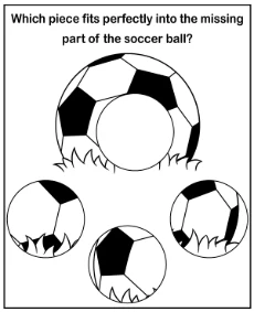 Printable puzzle for children - soccer ball