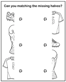 Soccer/football puzzle - match the other half