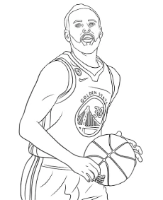 Stephen Curry coloring page basketball player