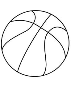 Basketball coloring page ball