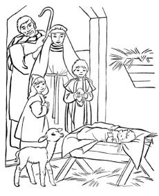 Jesus Maria and Joseph coloring sheet