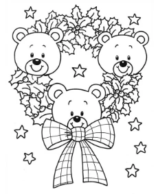 Christmas decoration coloring sheet for children