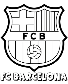 FC Barcelona crest coloring page