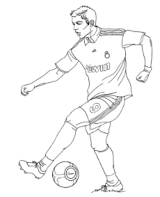 Cristiano Ronaldo printable coloring sheet