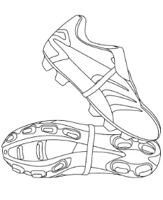 Soccer boots coloring sheet