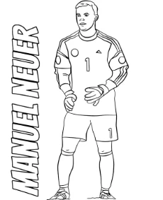 Manuel Neuer coloring pages sheet goalie