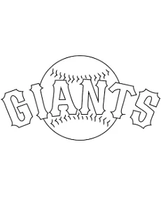 MLB coloring pages featuring logo of San Francisco Giants
