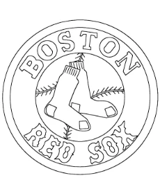 Baseball coloring pages MLB club logo Boston Red Sox