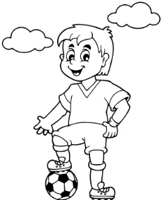 Printable picture of soccer player