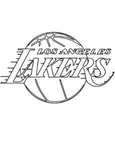 LA Lakers coloring page logo