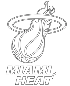 NBA Miami Heat logo picture to color