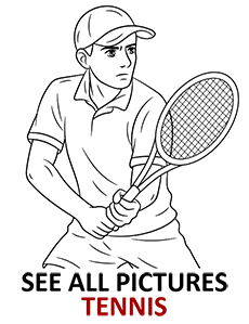 Tennis coloring pages agregated