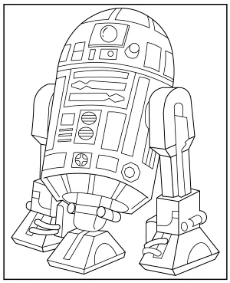 R2D2 coloring page Star Wars robot