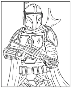 The Mandalorian coloring page Star Wars character