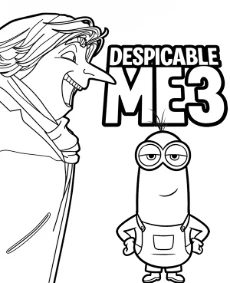Dru coloring page from Despicable Me 3