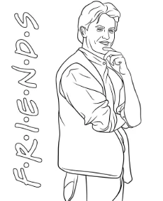 Chandler Bing coloring sheet Friends