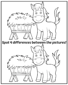 Spot 4 differences between two horse pictures