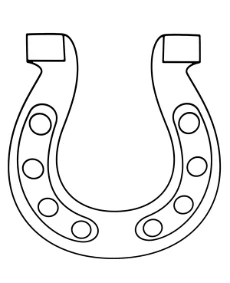 Printable horseshoe coloring page for toddlers