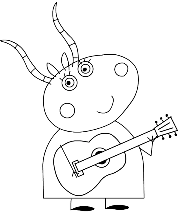 Madame Gazelle with guitar