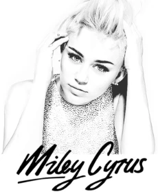 Miley Cyrus printable drawing
