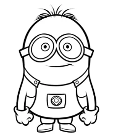 Bob Minion coloring page cartoon style