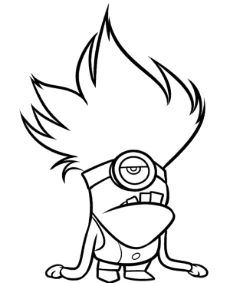 Bad evil minion coloring page
