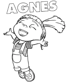Agnes coloring sheet from Minions