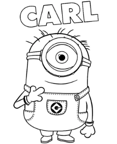 Minion coloring sheet with Carl