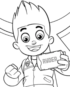 Paw Patrol Ryder coloring sheet