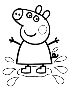 Peppa playing in a mud