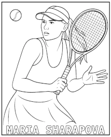 Maria Sharapova coloring page printable