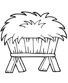 Hay coloring page