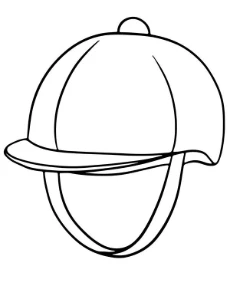 Horse helmet coloring page printable