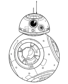 Robot from Star Wars coloring sheet