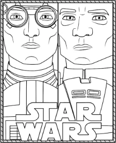 Star Wars characters printable coloring page