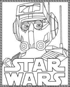 Star Wars pilot coloring page for kids