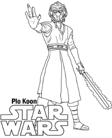 Plo Koon coloring page Star Wars protagonist