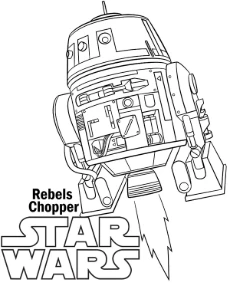 Star Wars droid coloring page Rebels Chopper