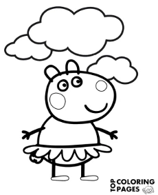 Suzy sheep coloring page