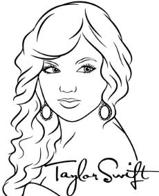 Taylor Swift coloring pictures to print