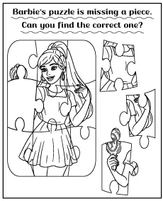 Find the missing Barbie puzzle